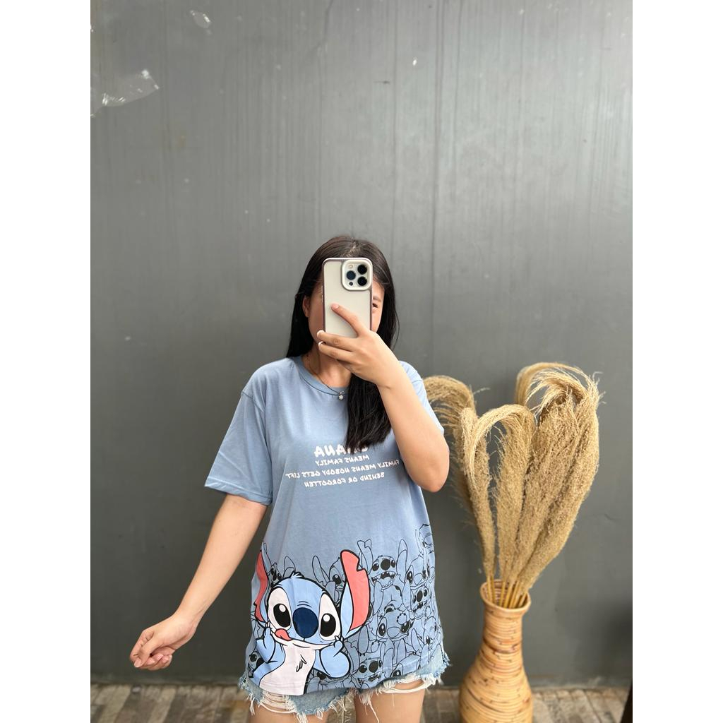 KAOS OHANA FAMILY | BAJU TUMBLR TEE SHIRT OVERSIZE DUSTY ROSE BLUE HITAM BEIGE | TUMBLR TEE | KOREA STYLE