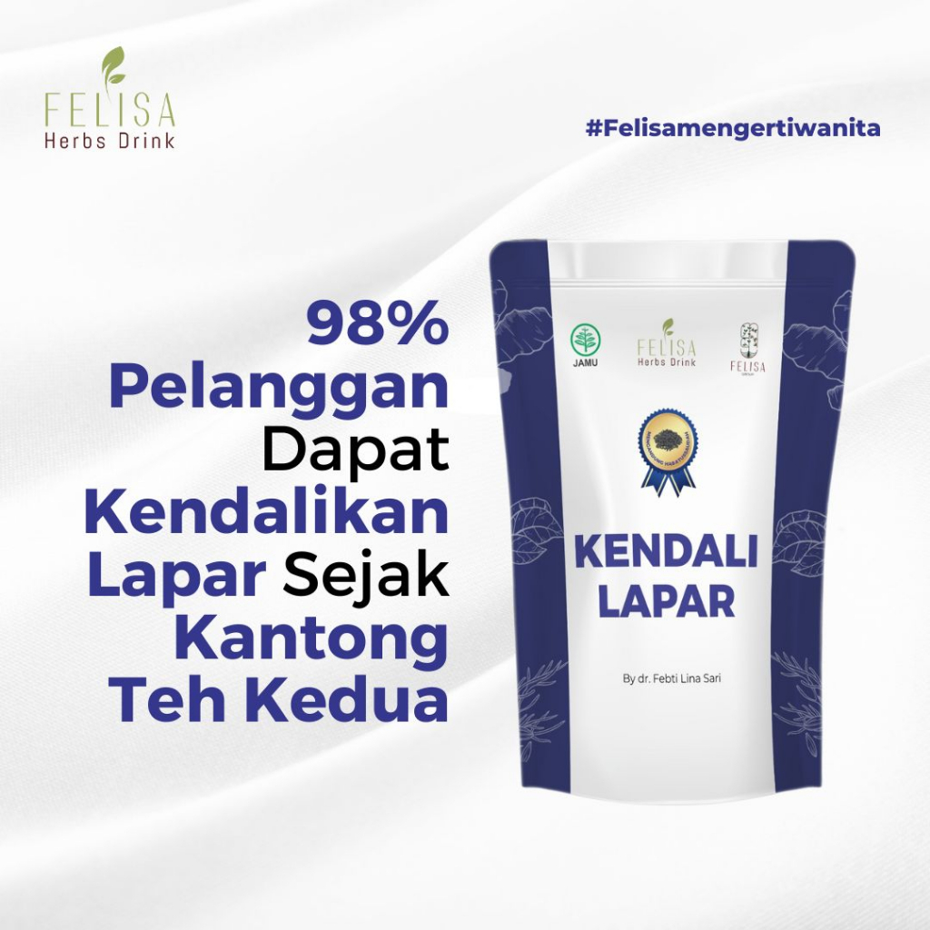 

Felisa Kendali Lapar By dr. Febti | Jamu Wanita | Jamu Diet | Jamu Langsing | Herbal Wanita