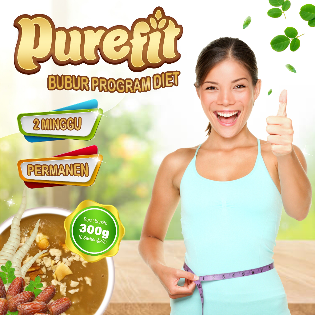 

OUFEN PUREFIT - MAKANAN DIET RENDAH KALORI BUBUR INSTAN PEMBAKAR LEMAK