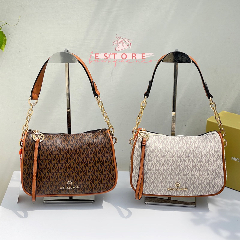 Tas Bahu Wanita Emkey logo Leather