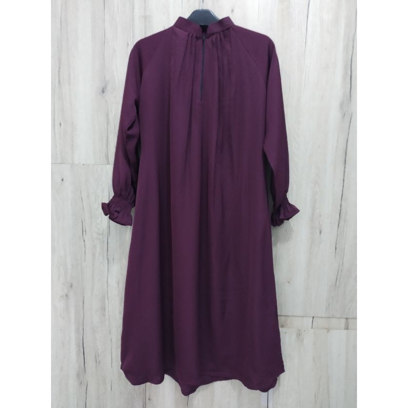 NEW Gamis Anak Perempuan Maron size 8-10 tahun / Gamis Umroh / Dress Anak / Dress Lebaran