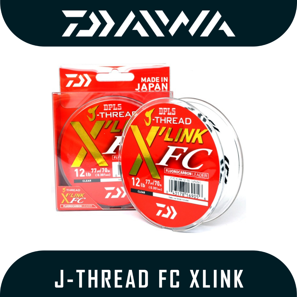 Senar Pancing Leader Merk Daiwa J-Thread FC X’Link Shock Leader