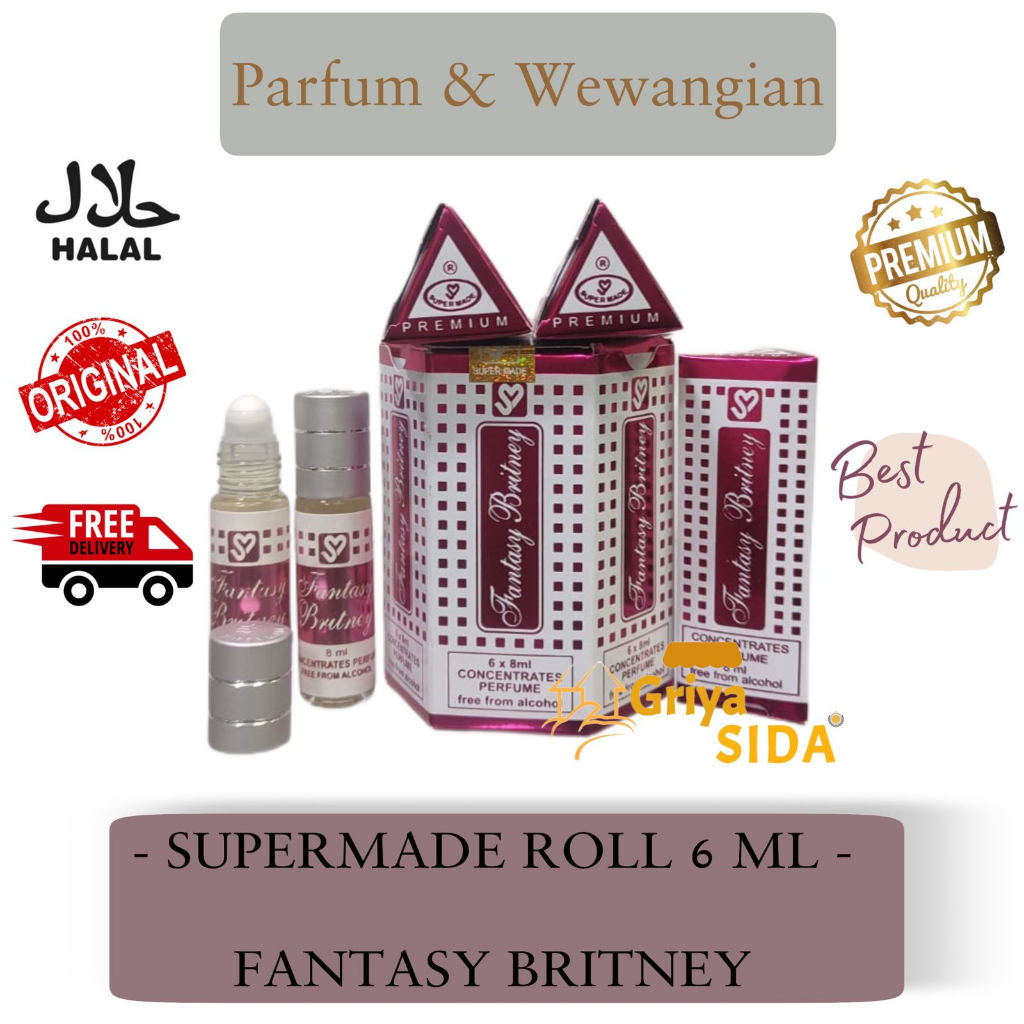 Parfum Supermade Britney Fantasy 6ml roll on Harga grosir PROMO!!