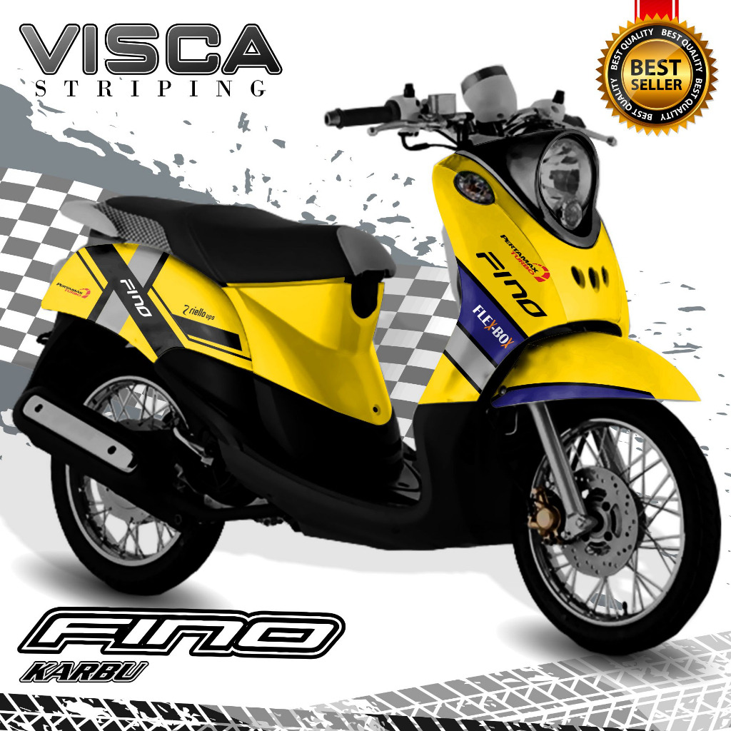 Decal Fino Karbu Full Body - Stiker Fino Karbu Keren - Striping Fino Karbu Variasi - Decal Hologram 
