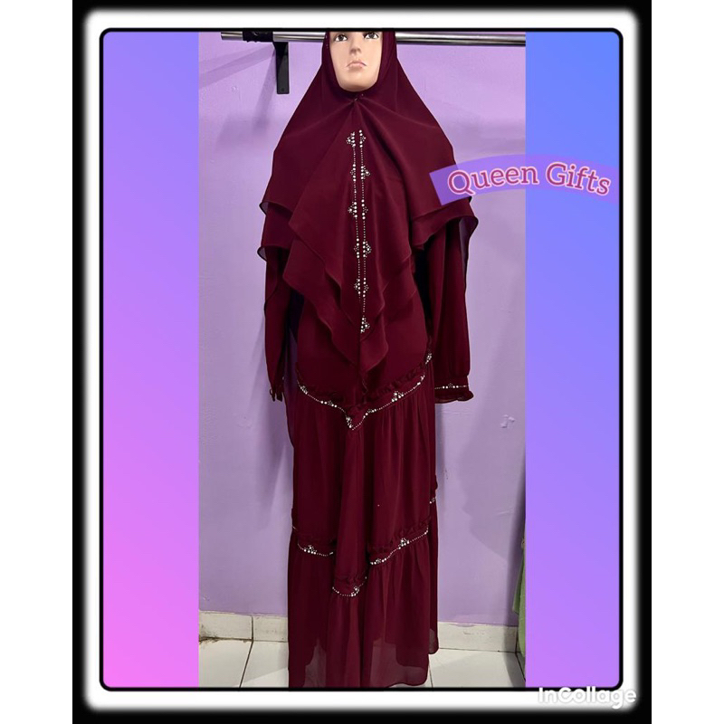Gamis syar’i maroon