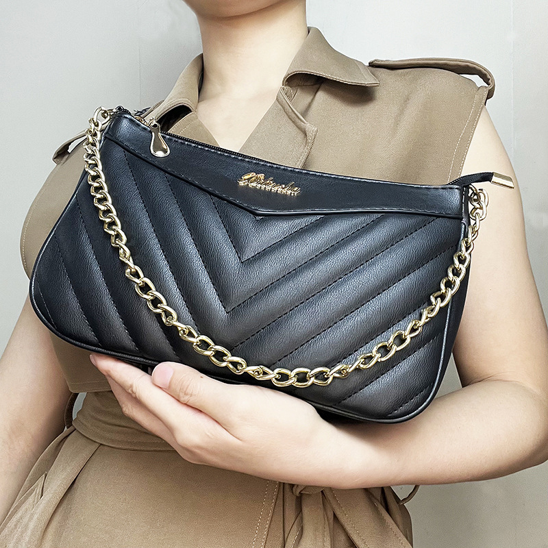 TAS SELEMPANG WANITA BRANDED CEWEK MURAH KEKINIAN SLING BAG IMPORT BATAM RANTAI KULIT HITAM KOREA REMAJA KAZUKI TA782B5 PREMIUM SHOULDER BAHU