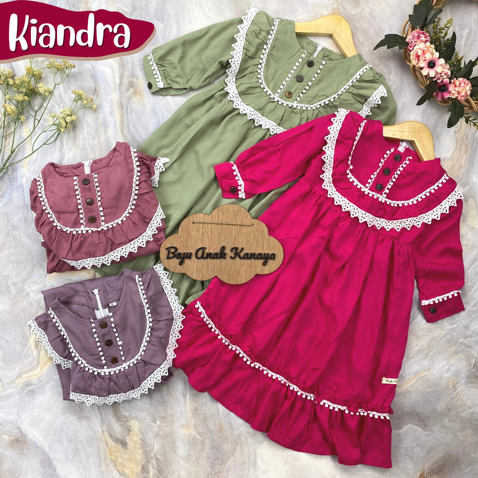 1-3TH GAMIS ANAK KIANDRA LONG DRESS ANAK PEREMPUAN GAMIS ANAK KOREA BY MYBEE