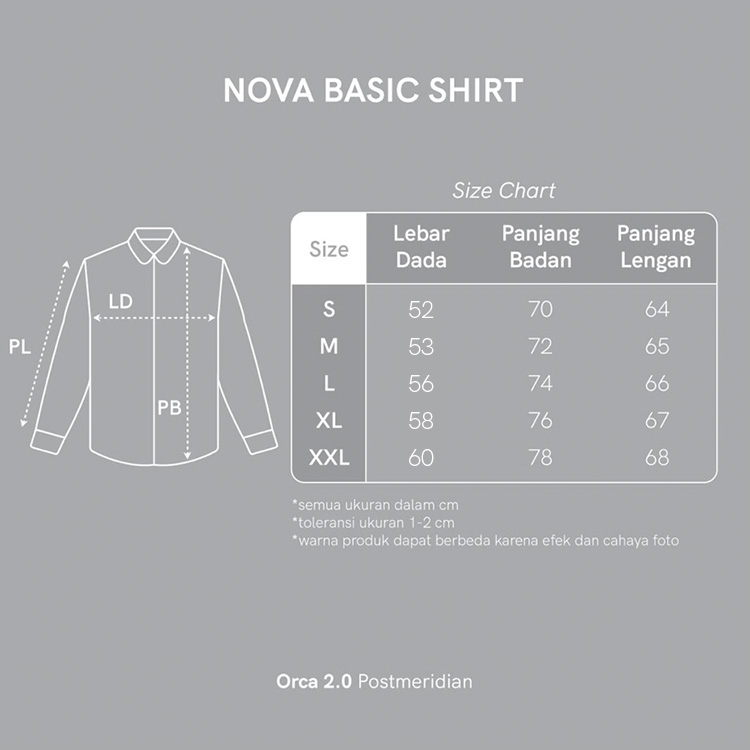 ORCA Kemeja Panjang Nova Basic Shirt Black