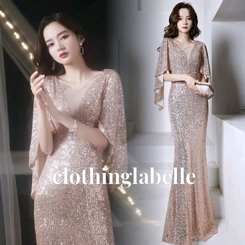 Layer Mermaid Sequin Party Dress