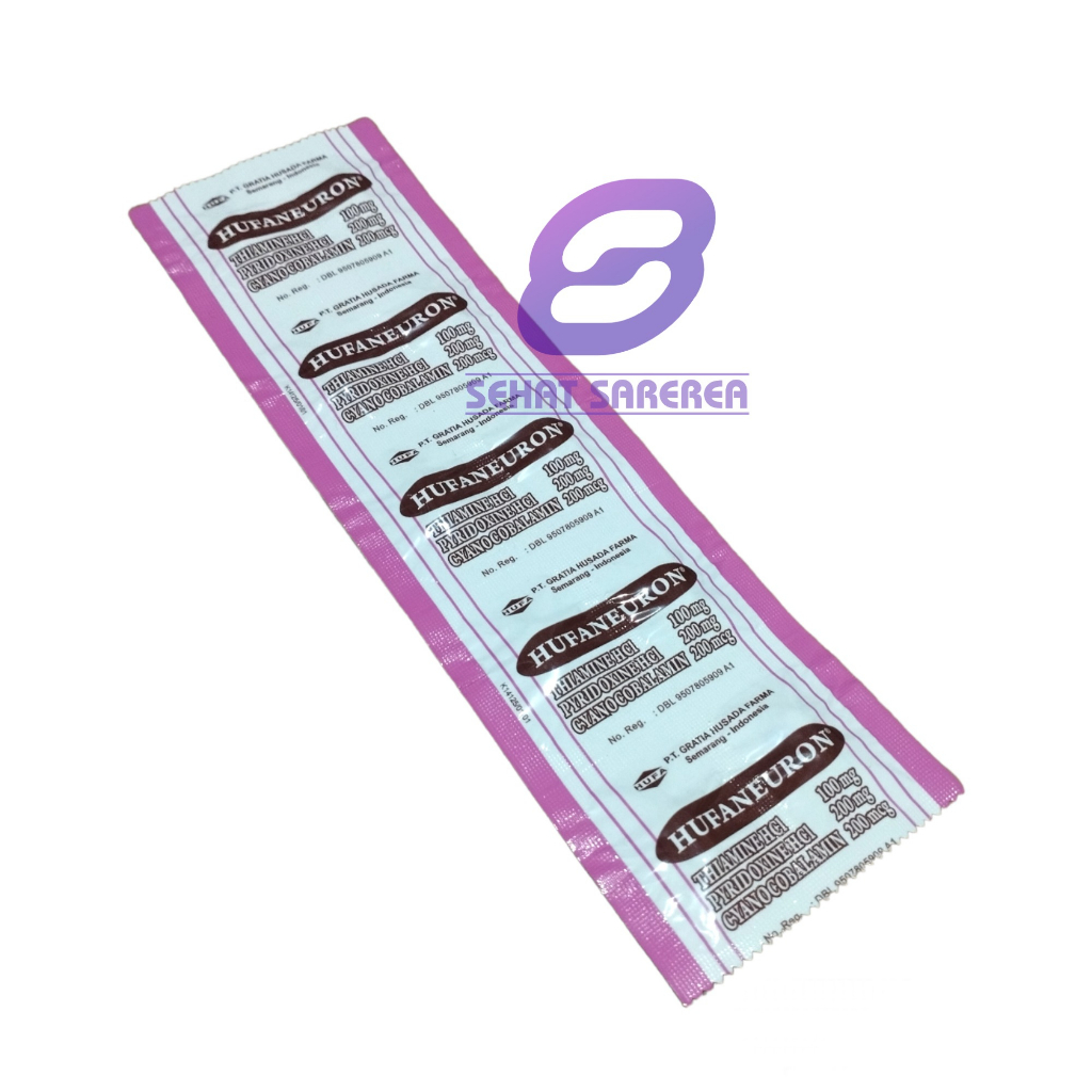 Hufaneuron Strip 10 Kaplet Vit B1 B6 dan B12
