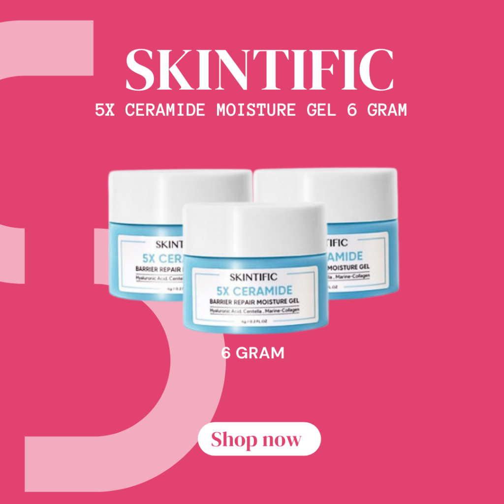 SKINTIFIC - 5X Ceramide Skin Barrier Repair Moisturize Gel 6g Moisturizer Cream Pemutih Wajah Day Cream