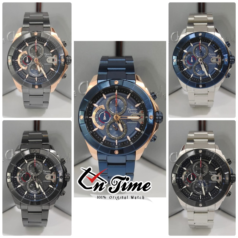 Alexandre Christie AC 6631 MC Jam Tangan Pria Chronograph Original