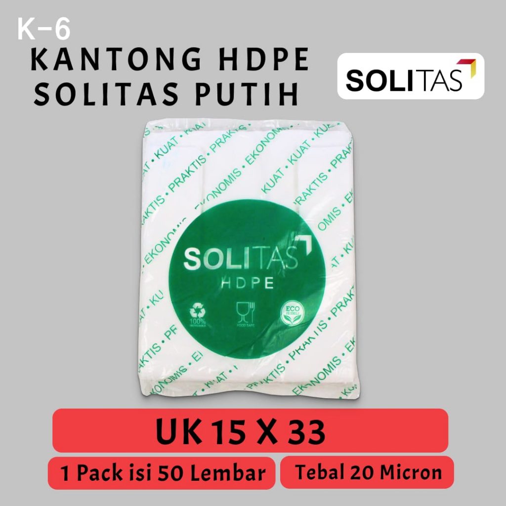 Kantong Plastik Kresek Putih Susu Tebal UK 15x33 HDPE