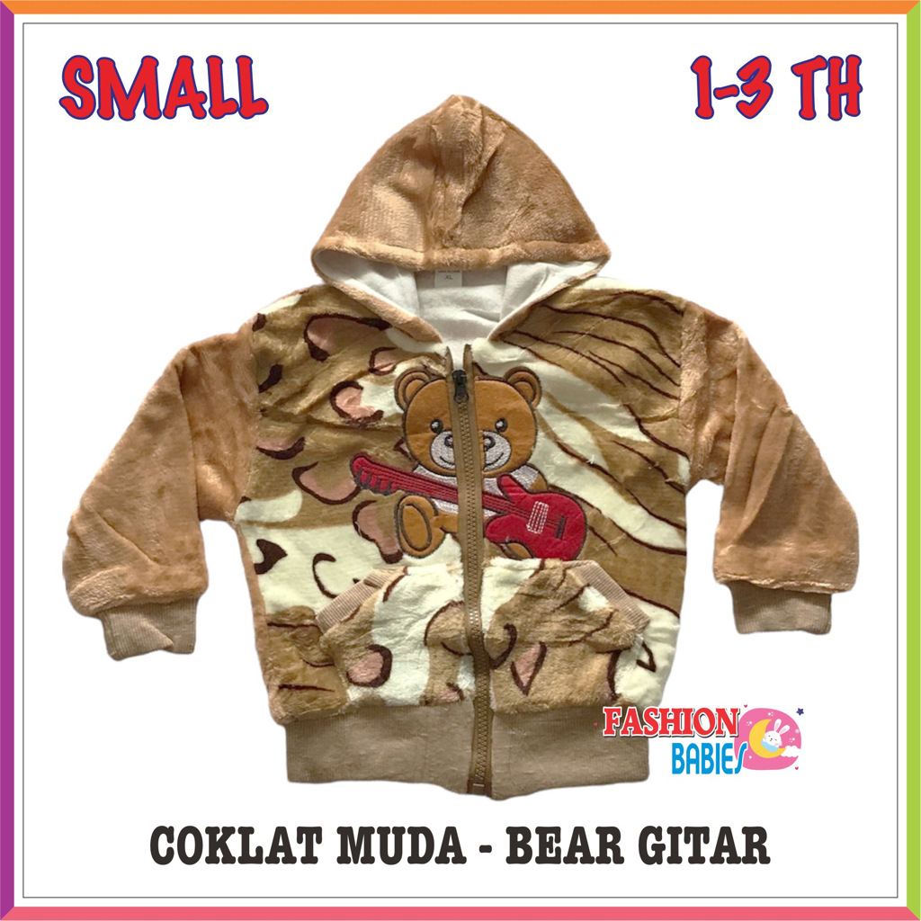 GROSIR &amp; ECER SETELAN JAKET BULU IMPORT TOPI 0-2 TH MOTIF ANIMAL ❤ Fashionbabies ❤