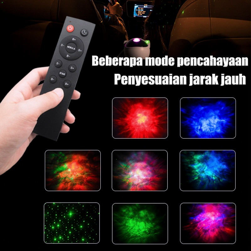 Galaxy Star Projector Proyektor Bintang Astronot Laser Suasana Malam Cahaya Langit Berbintang Lampu Proyeksi Spaceman Night Light Astronot Starry Sky Lamp