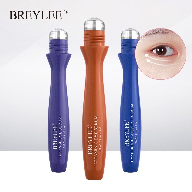 [BPOM] BREYLEE Serum Mata Roll On Hyaluronic Acid Serum - Mencerahkan Area Sekitar Mata (15ml)