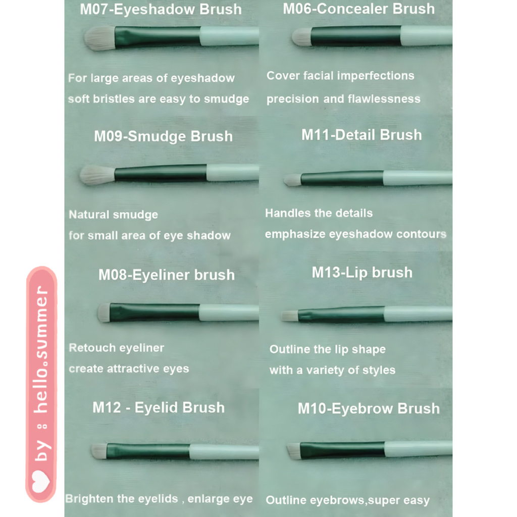 Fix Professional Kuas Makeup Brush Set 13pcs + Pouch Lengkap High Quality