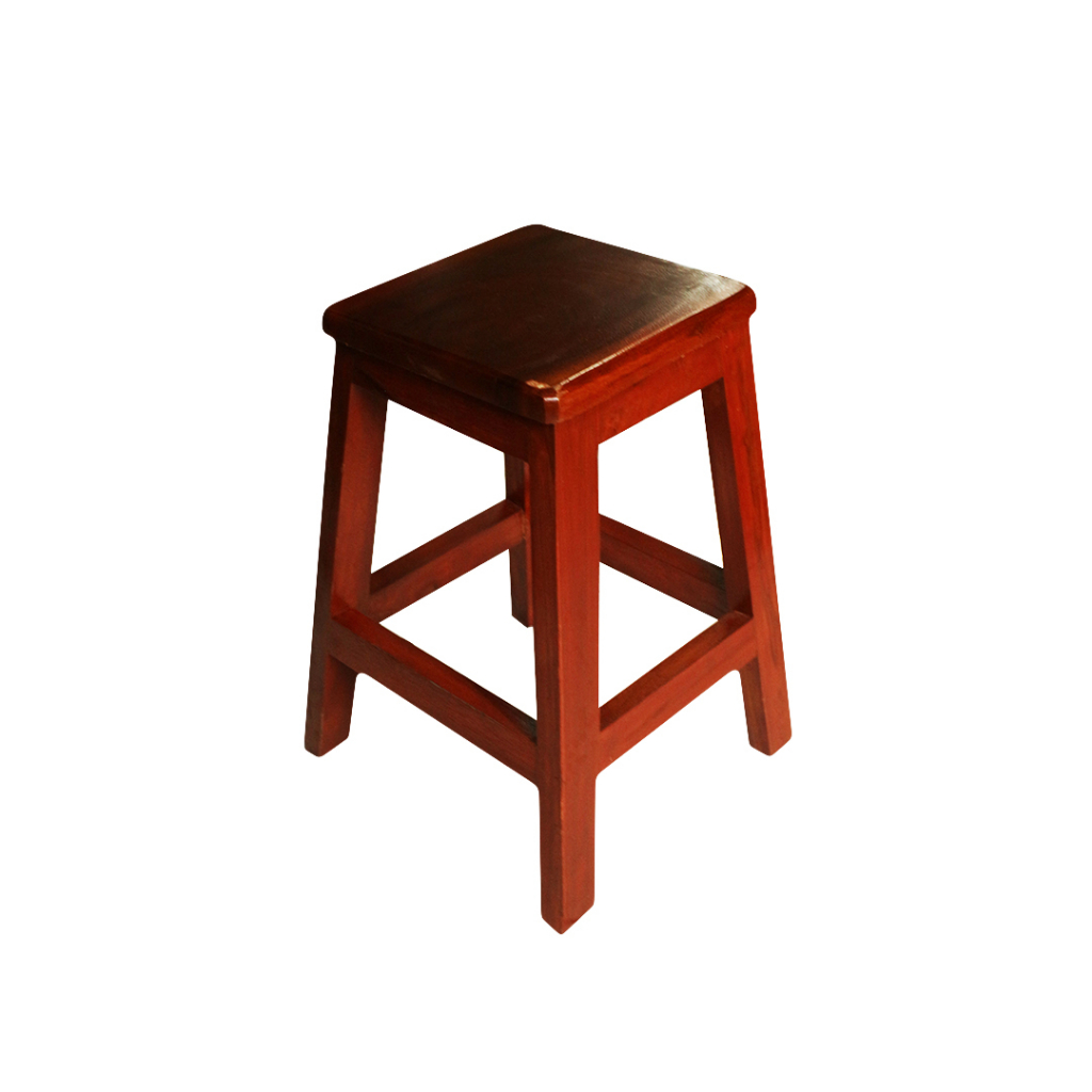 DM - Kursi Bangku Kayu Jati Belanda Blanda Asli Cafe Ukuran 50 cm Wooden Chair