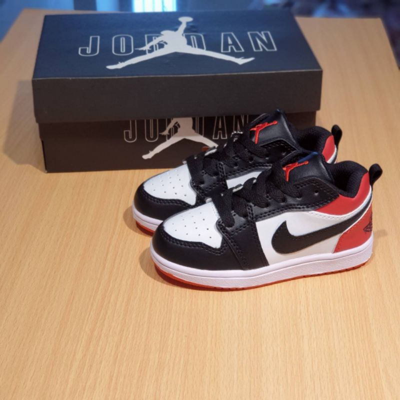 SEPATU ANAK JORDAN LOW PREMIUM QUALITY SEPATU JORDAN ANAK BLACK TOE