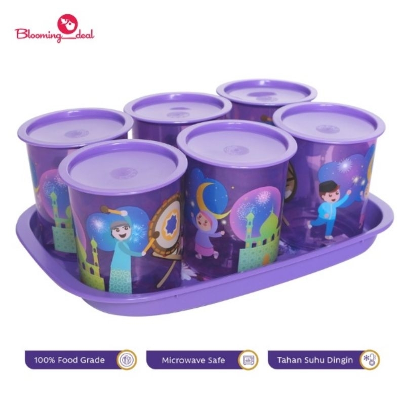 PROMO TERBARU toples calista super jumbo set 7in1/toples tobaki plus nampan / toples calista kue lebaran / toples plus nampan islamic modern / toples lopan calista set 7in1