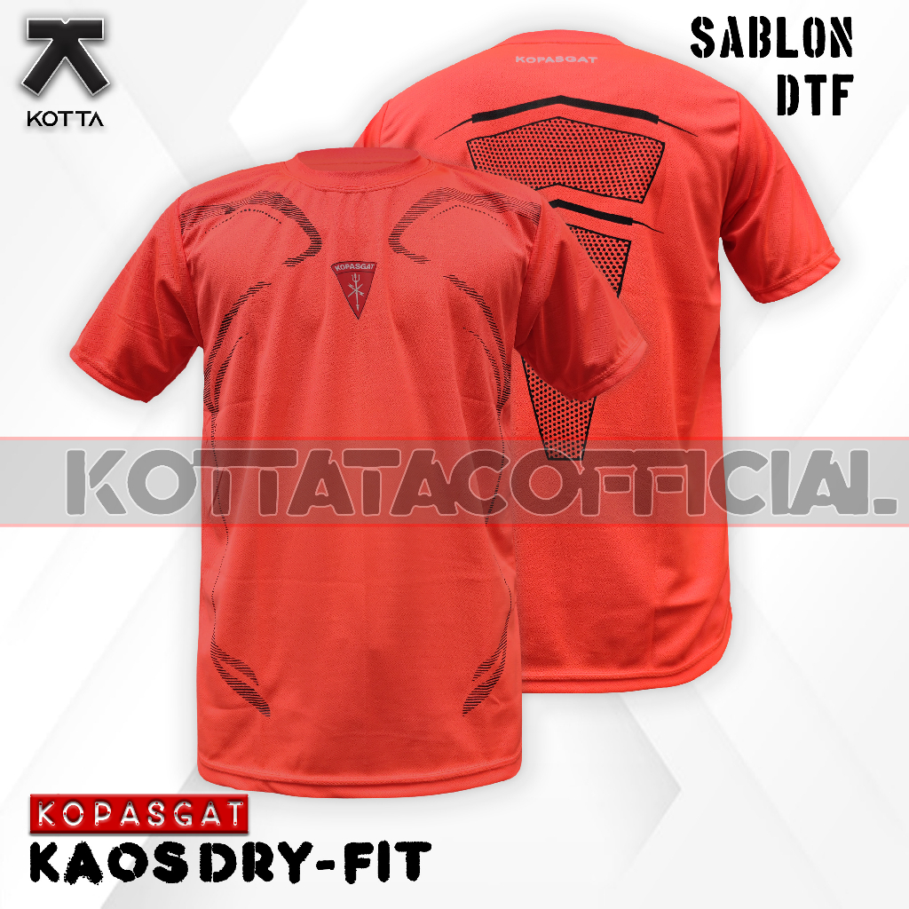 KAOS DRYFIT KOPASGAT OREN - KAOS OLAHRAGA KOPASGAR  - KAOS JERSEY TNI