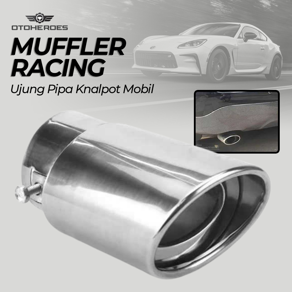 OTOHEROES Muffler Ujung Pipa Knalpot Mobil Racing - PQG-001 - Silver