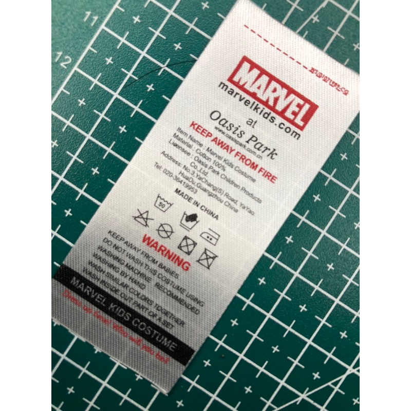 

MARVEL TAG WASH CARE LABEL SUPER PREMIUM CO 1X DI KIRIM 600PCS
