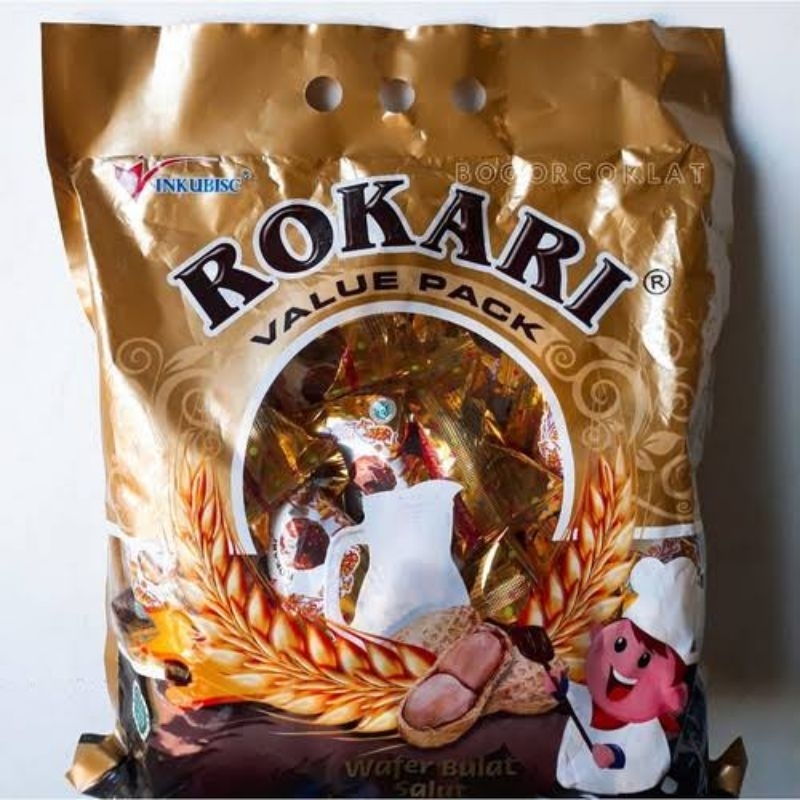 

ROKARI WAFER BULAT SALUT COKLAT DAN KACANG 350GR