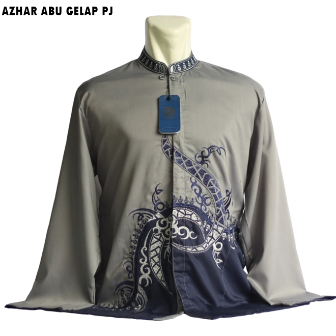 Termurah Baju Koko BIG SIZE Terbaru Lengan Panjang DAFA NAVY ABU Size XXL XXXL 4XL 5XL - Ukuran Jumbo