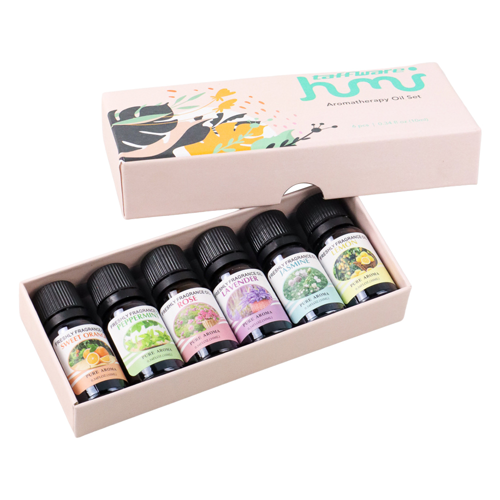 Taffware HUMI Pure Aroma Essential Oil Aromatherapy 6 in 1 10ml - RHJY - No Color