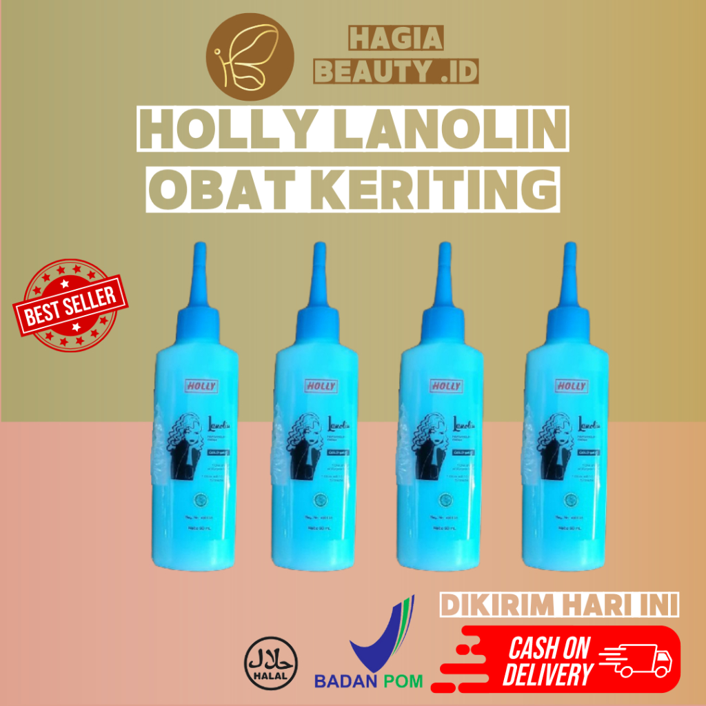 BISA COD - HOLLY OBAT KERITING HOLY LANOLIN COLD WAVE 90 ML - KEMASAN BARU