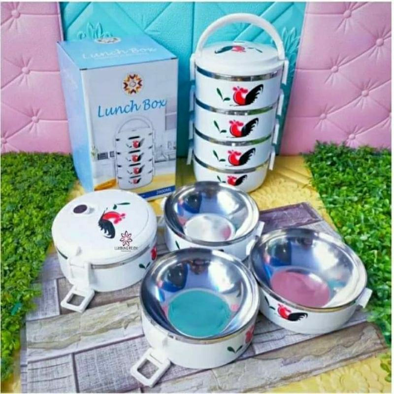 Rantang Ayam Jago 4 Susun Stainless Steel