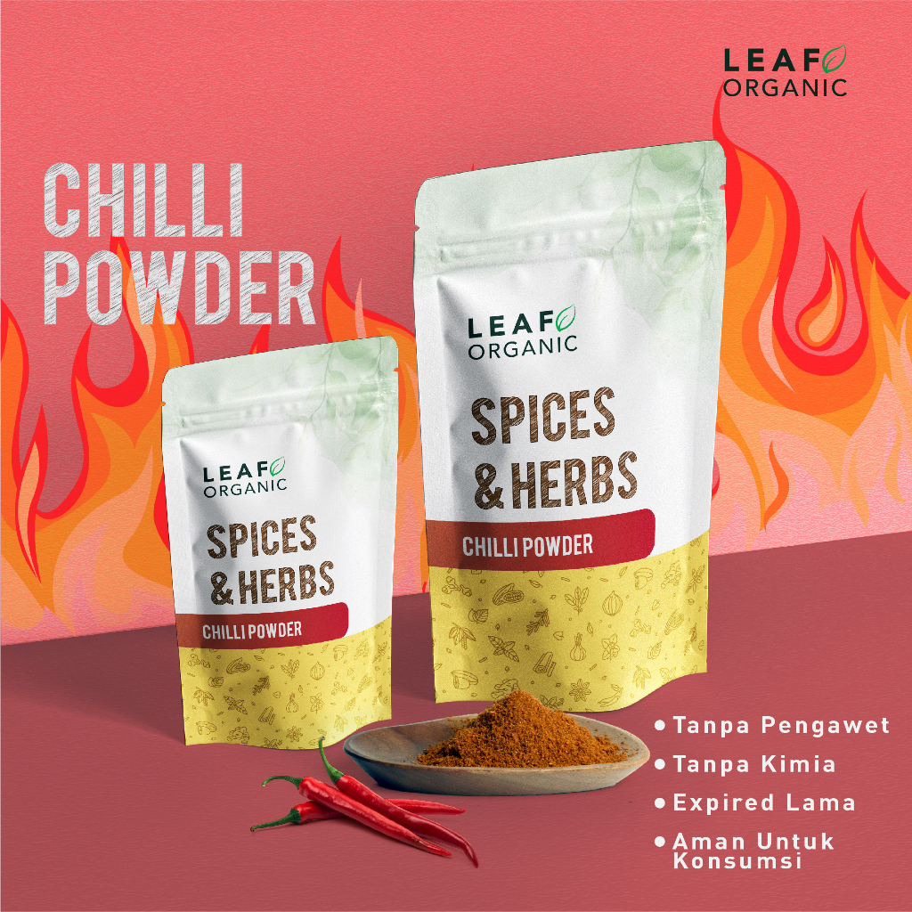 

Leaf Organic Chilli Powder , Cabai Kering Bubuk, Dry Chili