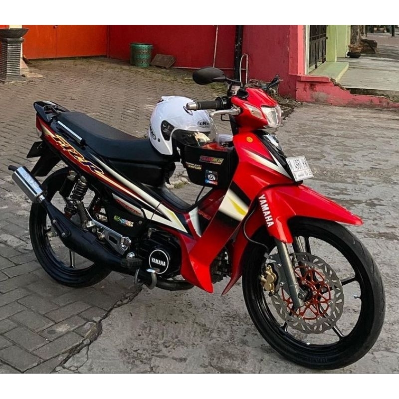 striping lis sticker standar motor yamaha fiz r sporty 2003 merah hitam