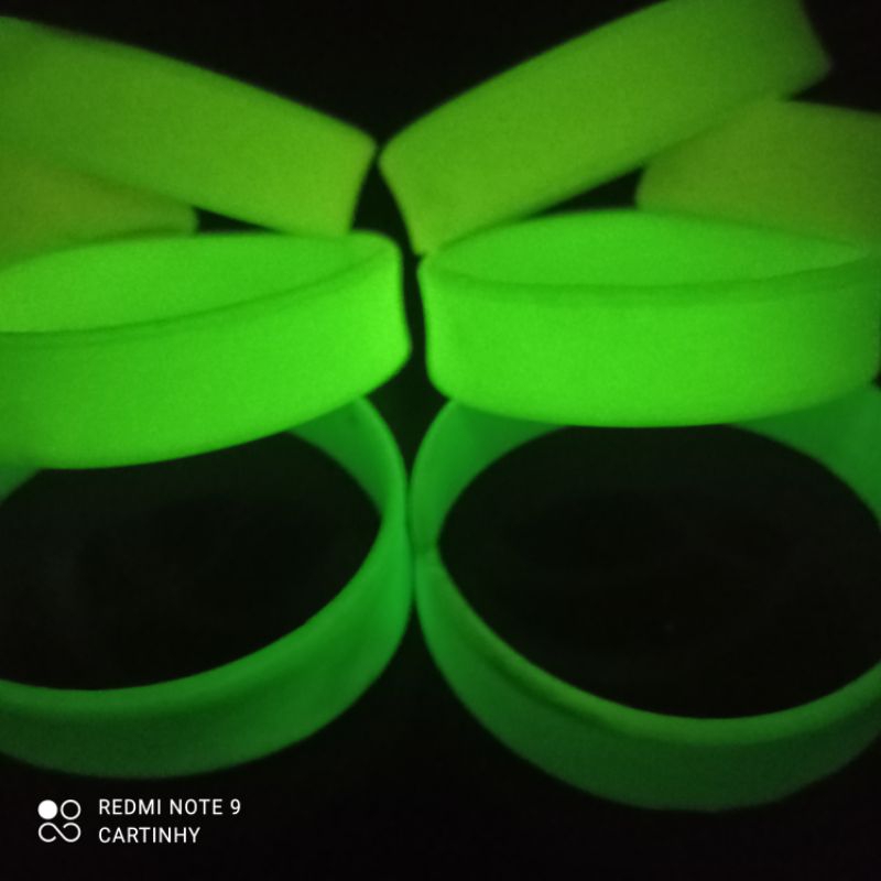 Gelang karet glow in the dark polos warna#cartinhy