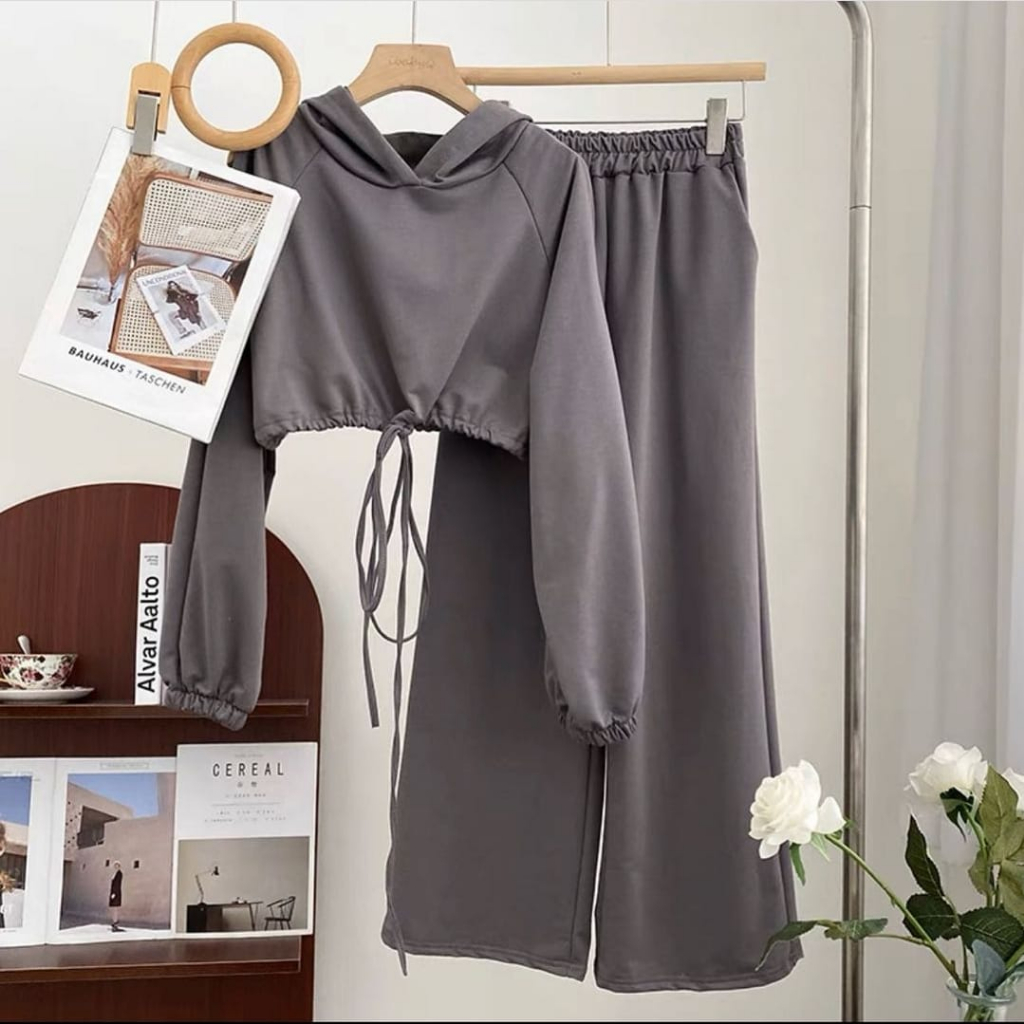 NORRA SET SETELAN WANITA KULOT SWEATER - ONE SET SETELAN WANITA