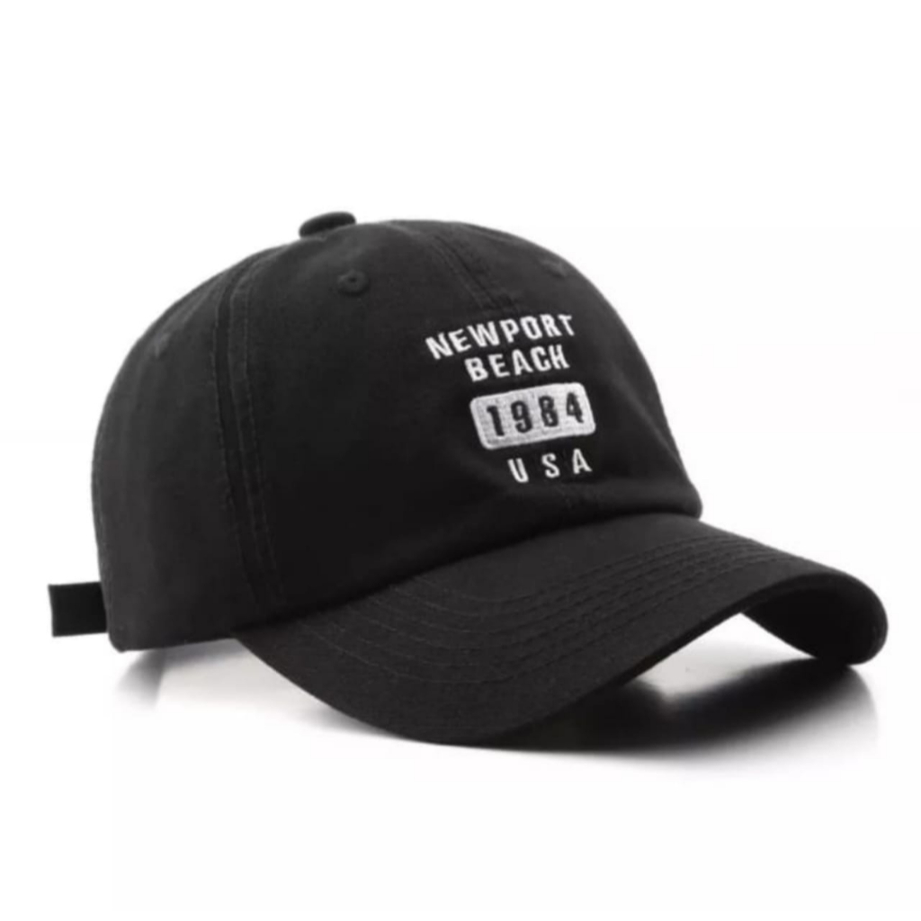 New York Yankees Topi Baseball NY Cap Casual Sport Pria Wanita-NEW PORT HITAM