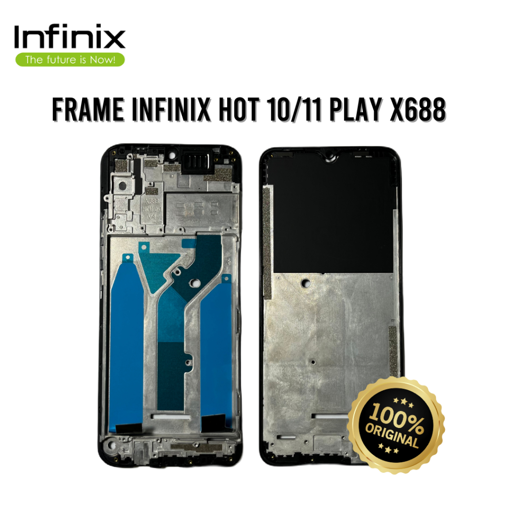 FRAME LCD TULANG BEZZEL TATAKAN LCD INFINIX HOT 10/11 PLAY X688B X668C ORIGINAL