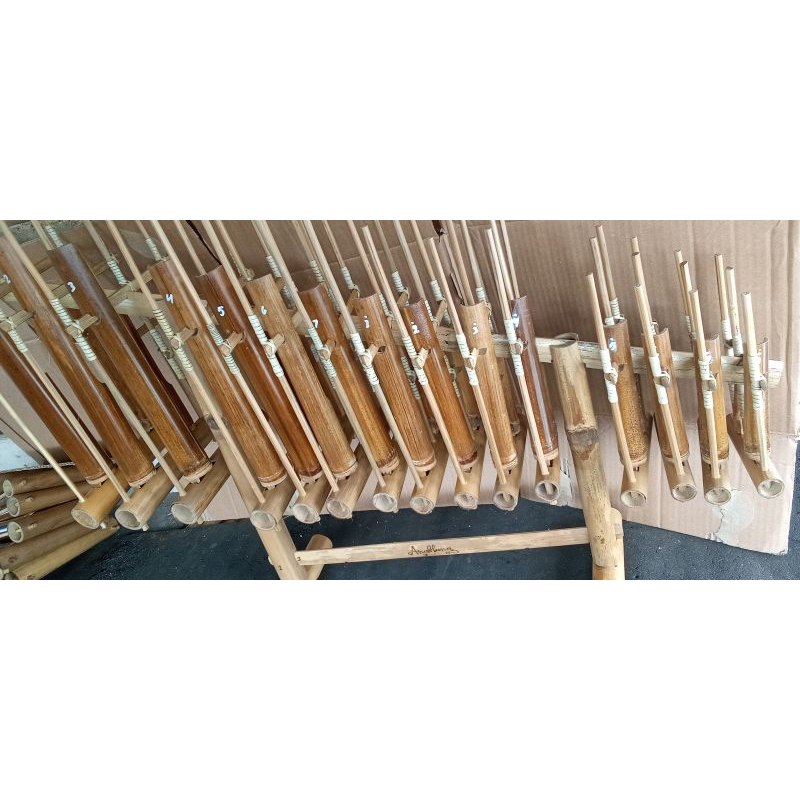 Angklung 15 nada bambu hitam