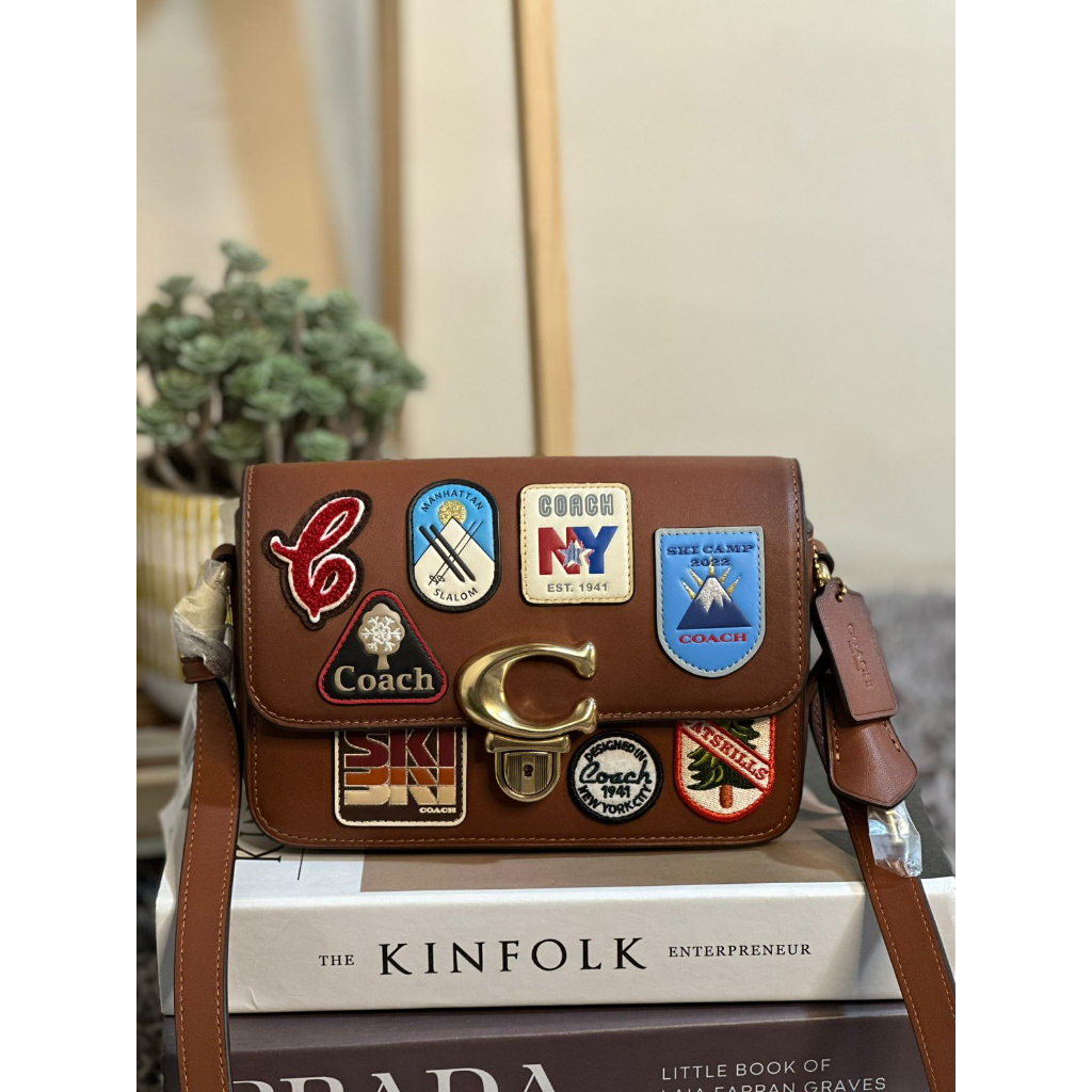 Tas branded ori studio bag 19 with patches saddle