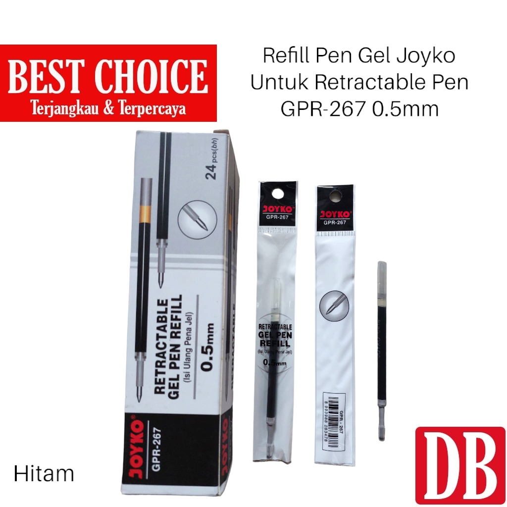 

Refill / Isi Ulang Gel Pen / Pulpen Joyko GPR-267 0.5mm Hitam (Untuk Retractable Gel Pen)