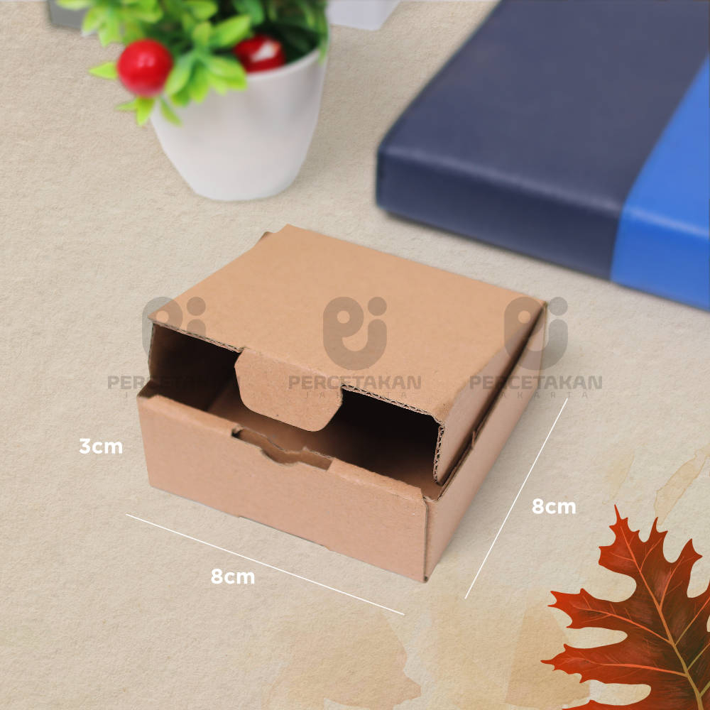 

Kardus Corrugated 8x8x3 CM | Die Cut | Kotak Karton | Box Packing Souvenir Pizza