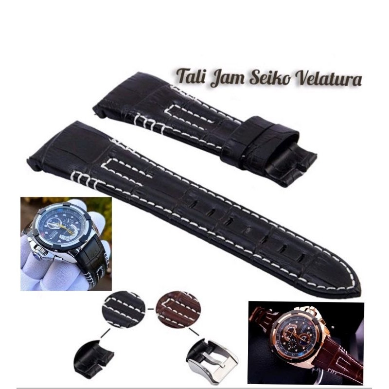 Tali Jam Tangan Seiko Velatura Tali kulit Seiko Velatura