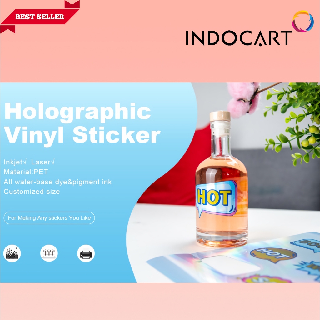 IndoCart Sticker Holographic Diamond-A4-20s