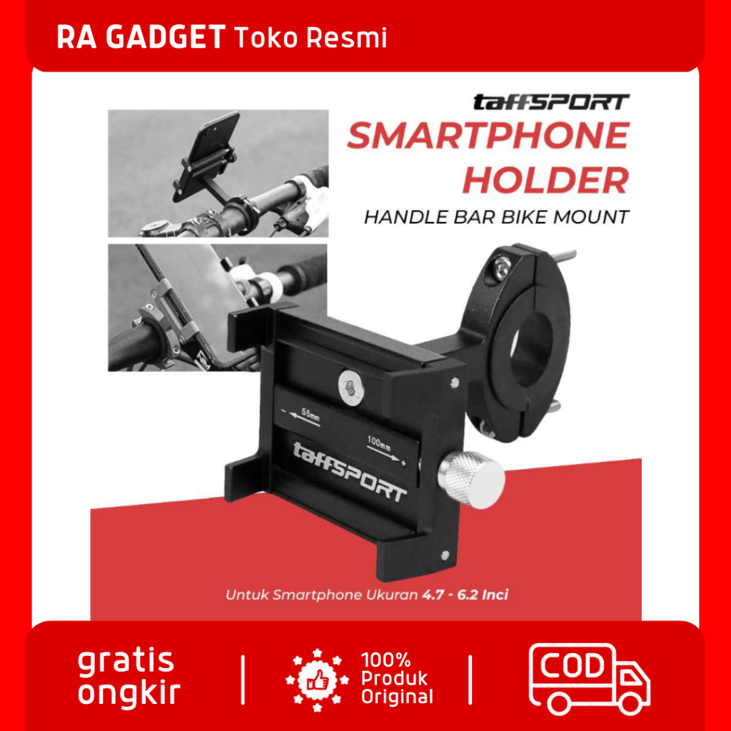 Smartphone Holder Sepeda Handle Bar Bike Mount Full Metal Body / Stand Dudukan Holder Penyangga Hp S