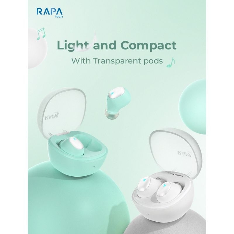 Rapa TW3031 Air Crystal Bluetooth 5.3 TWS Earbuds Dual Mode Ultra Low Latency