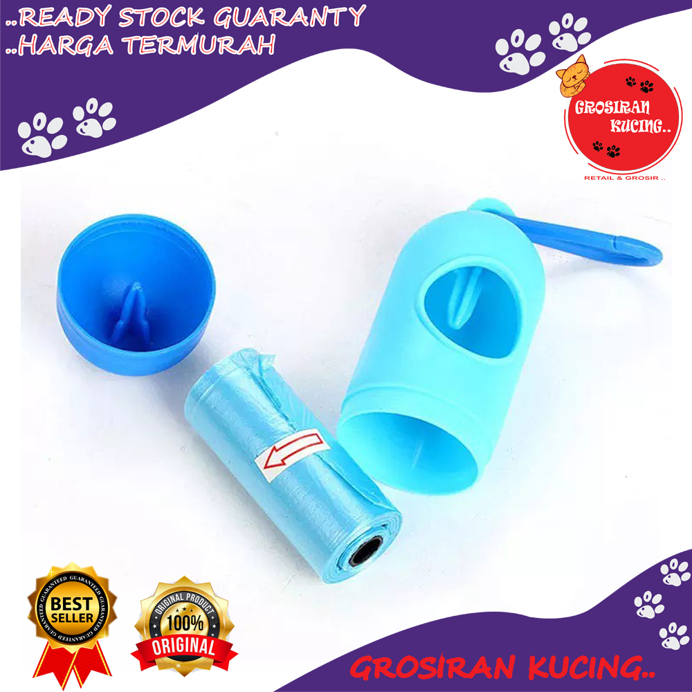 Kapsul Dispenser Portable Tempat Kantong Plastik Sampah Buang Kotoran Hewan Kucing Anjing Dll/Trash Bag Travelling