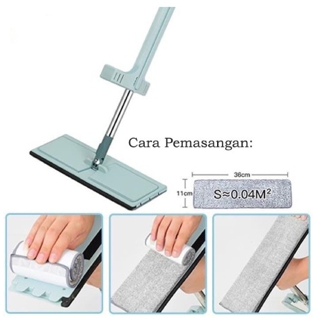 Alat Pel Lantai Pel Tarik Flat Mop