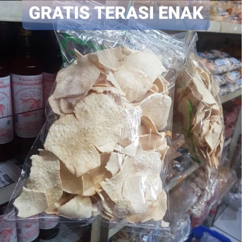 

Kripik gadung tipis Gurih 250gram GRATIS terasi Enak Khas Cirebon