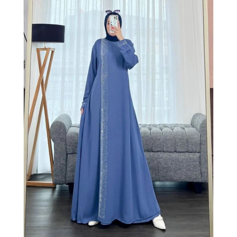 Lavala Dress / Dress Casual / Pakaian Wanita / Gamis / Gamis Wanita / Dress Terbaru / Dress Terkini / Dress Korea / Dress Crinkle / Dress Katun / Korean Style / Dress Crinkle Airflow / Maxi Dress / Dress Katun Ld 110 / Dress Kondangan Simple / Dress